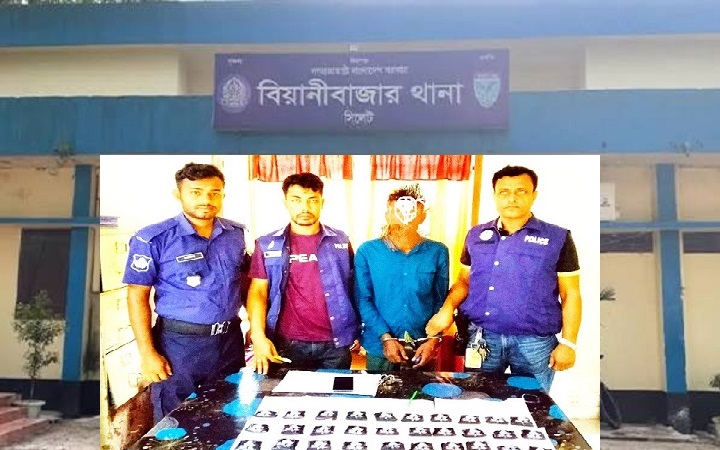বিয়ানীবাজারে ৬ হাজার পিস ই/য়া/বাসহ মা/দক কা/রবারি আট/ক